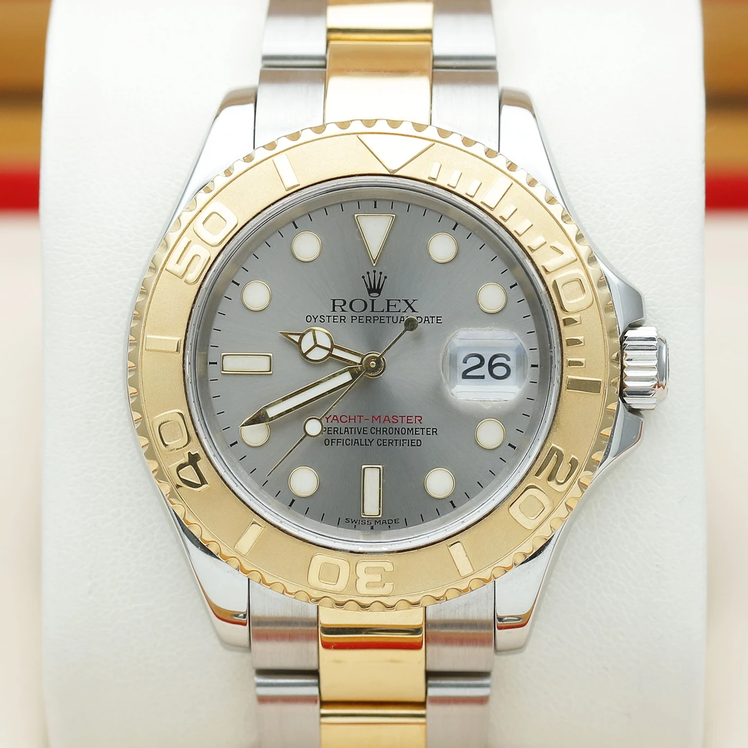 99新 Rolex/劳力士 游艇名仕16623间金灰盘带内影自动机械40mm单