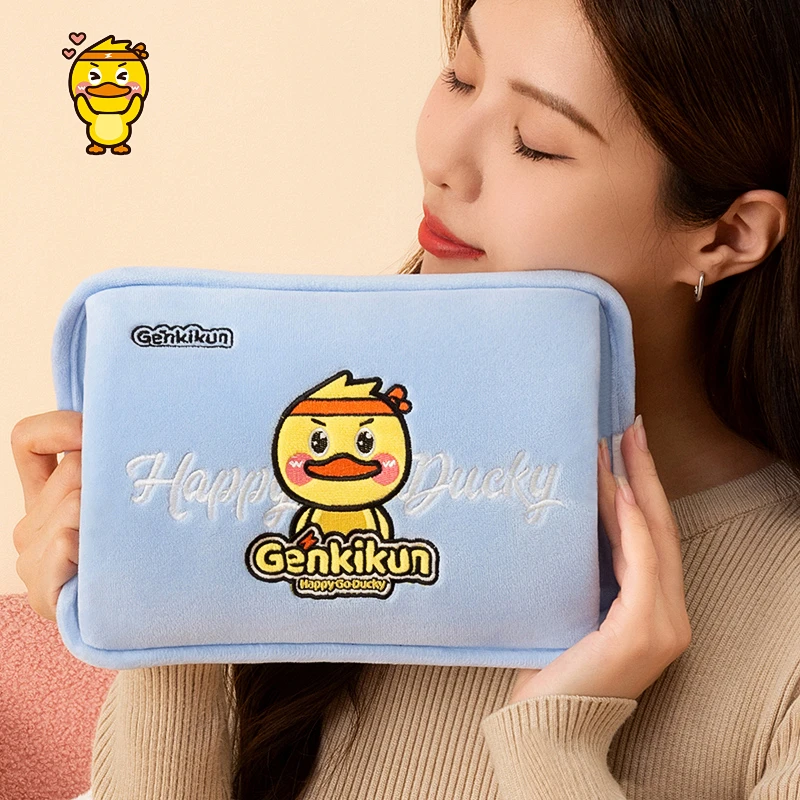 彩阳热水袋充电式国标防爆暖手宝暖宫暖肚暖宝宝毛绒暖水袋正品