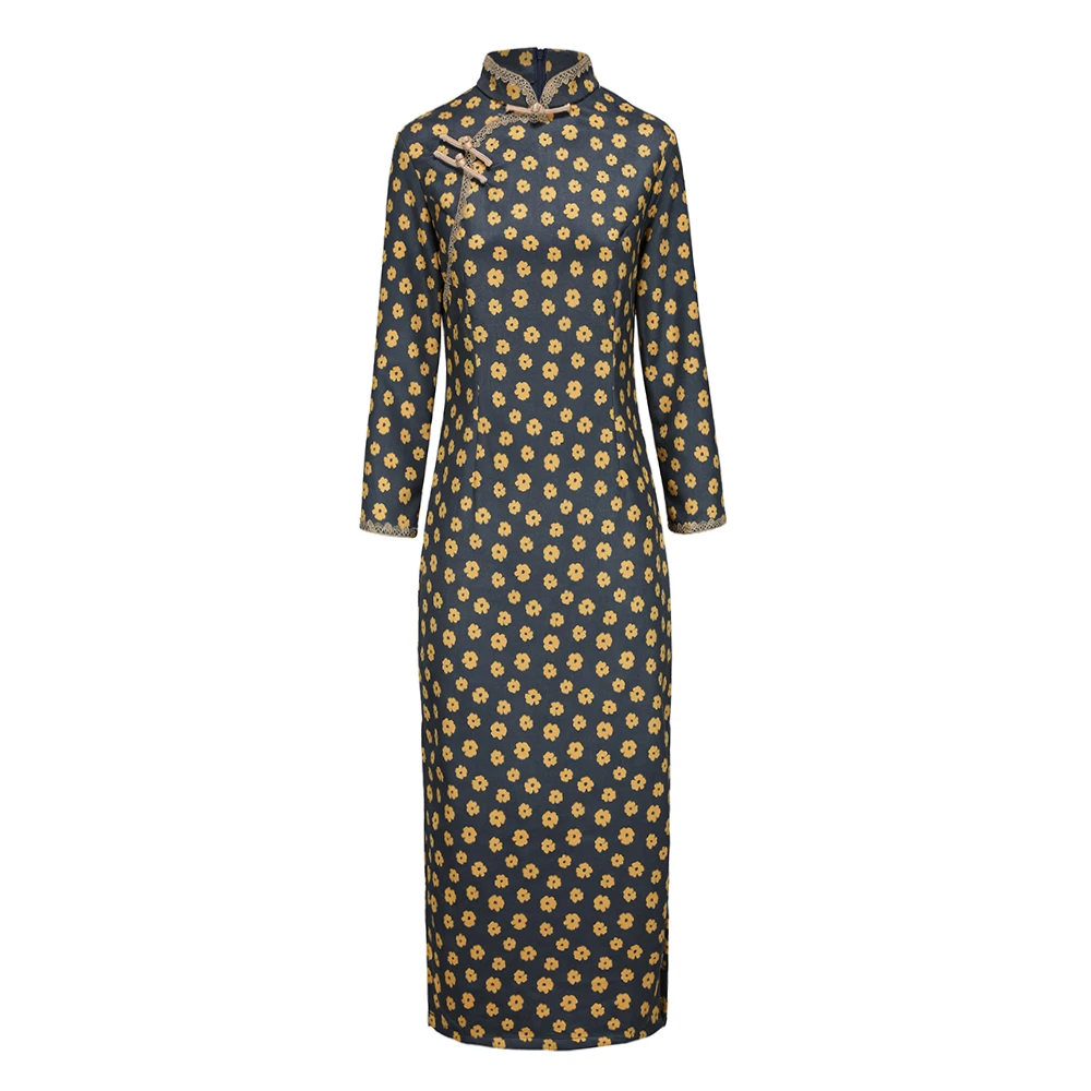 年轻款气质优雅复古风旗袍2023年秋冬新款日常可穿