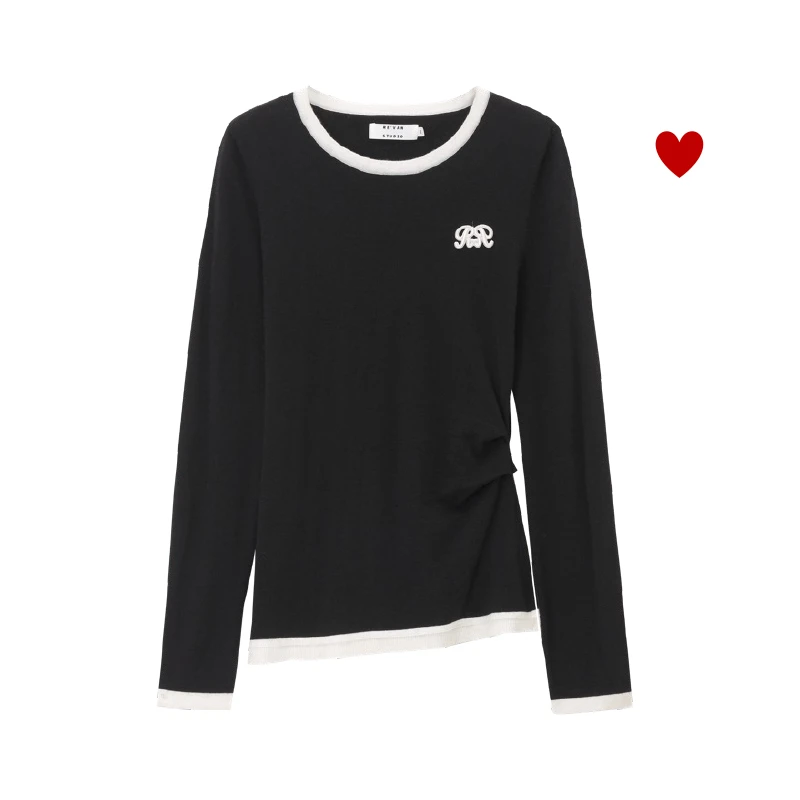 avvenn设计师品牌芮范 栗子专属 秋冬福福 黑色 T恤