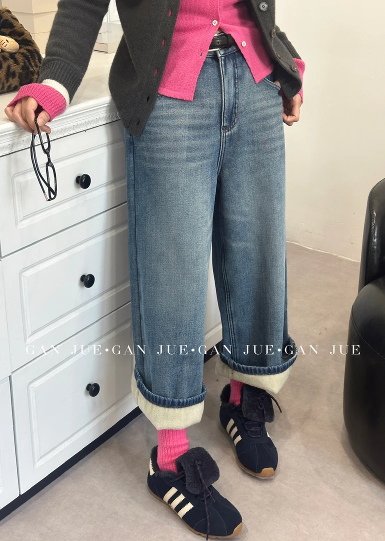 OZE®设计师品牌24AW 蓝色 加厚 九分 牛仔裤 ganjue买手店