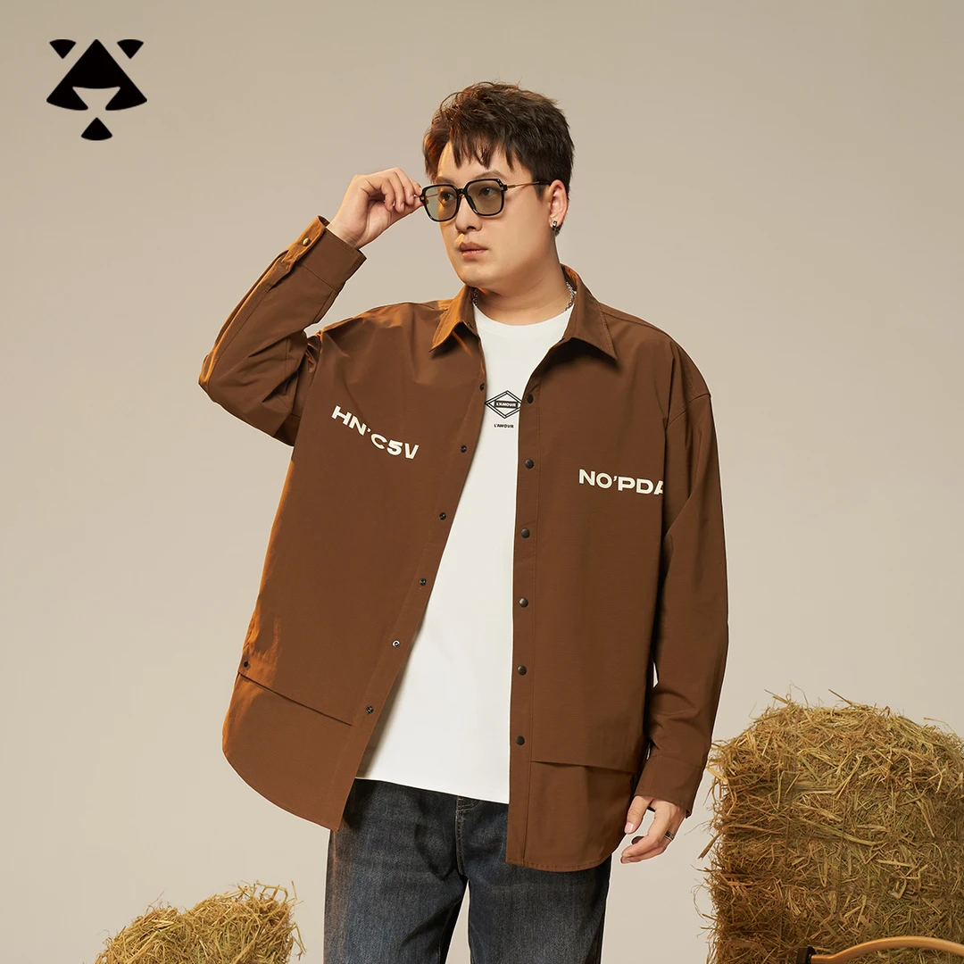 【工装夹克】黑劲200斤以上大码男装春秋季潮流加大休闲男外套男