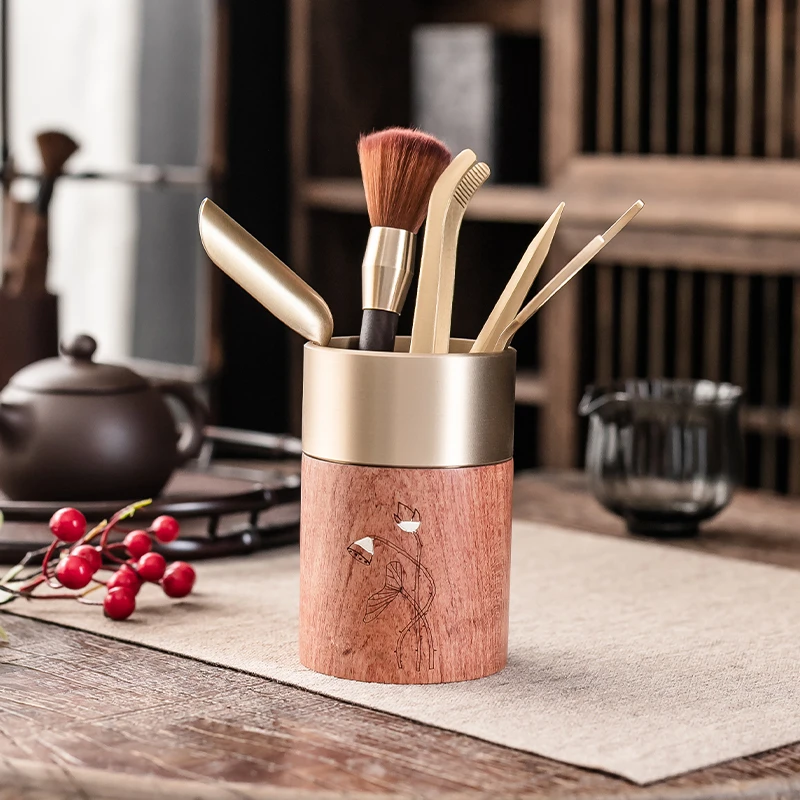 茶具配件茶道六君子套装家用喝茶用品茶夹茶勺养壶笔泡茶工具大全