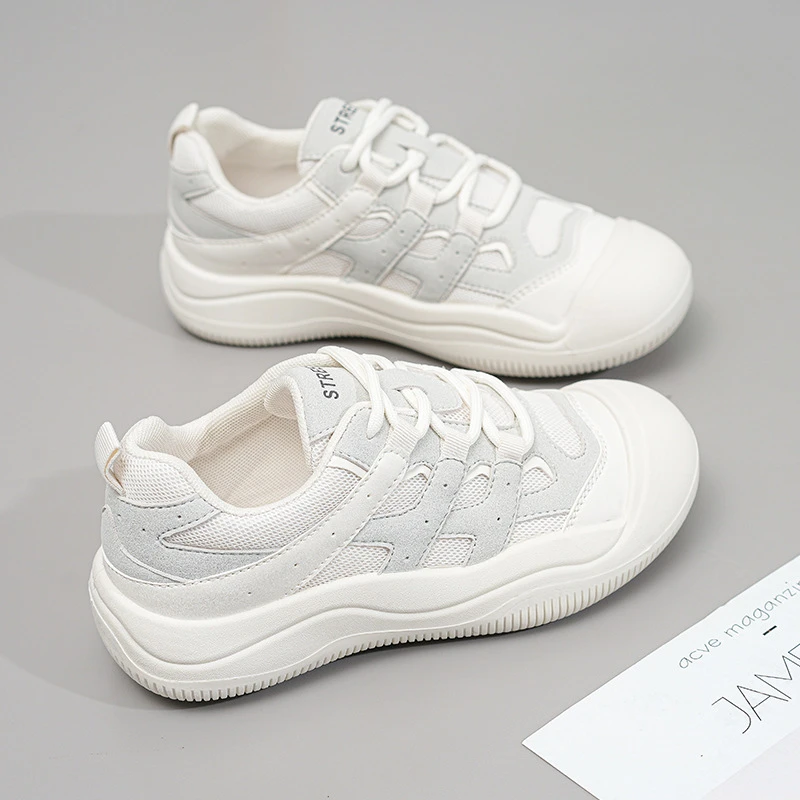 J105老爹鞋女2023年秋冬季新款松糕厚底女鞋小白休闲跑步运动鞋