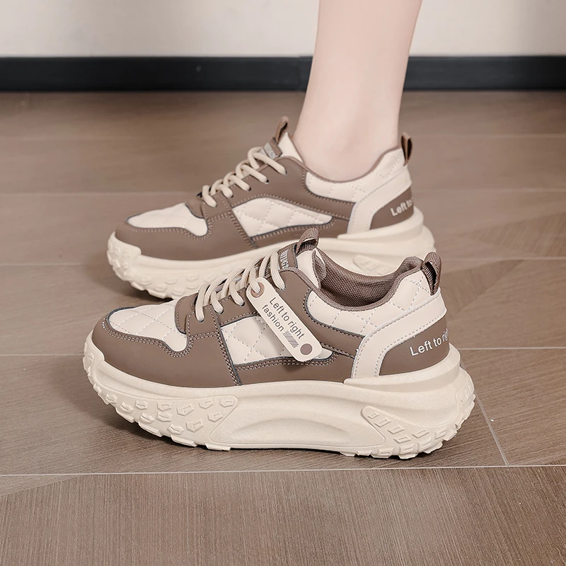 网红爆款老爹鞋子女2024秋季新款厚底板鞋百搭软底休闲跑步运动鞋