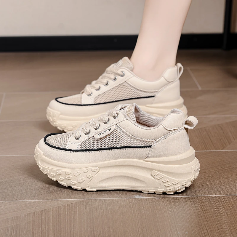 老爹鞋女2024夏季新款透气网面厚底百搭时尚网鞋爆款运动休闲女鞋