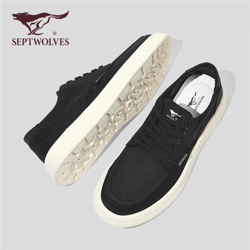 七匹狼男士休闲布鞋夏季新款镂空冰丝鞋子男网面透气帆布鞋男正品