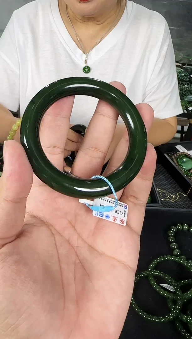 【闪购商品】和田玉（碧玉）手镯未镶嵌约56.7圈口