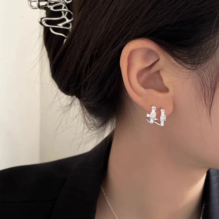 合金耳饰 5382气质养耳钉优雅文艺高级感耳环高级