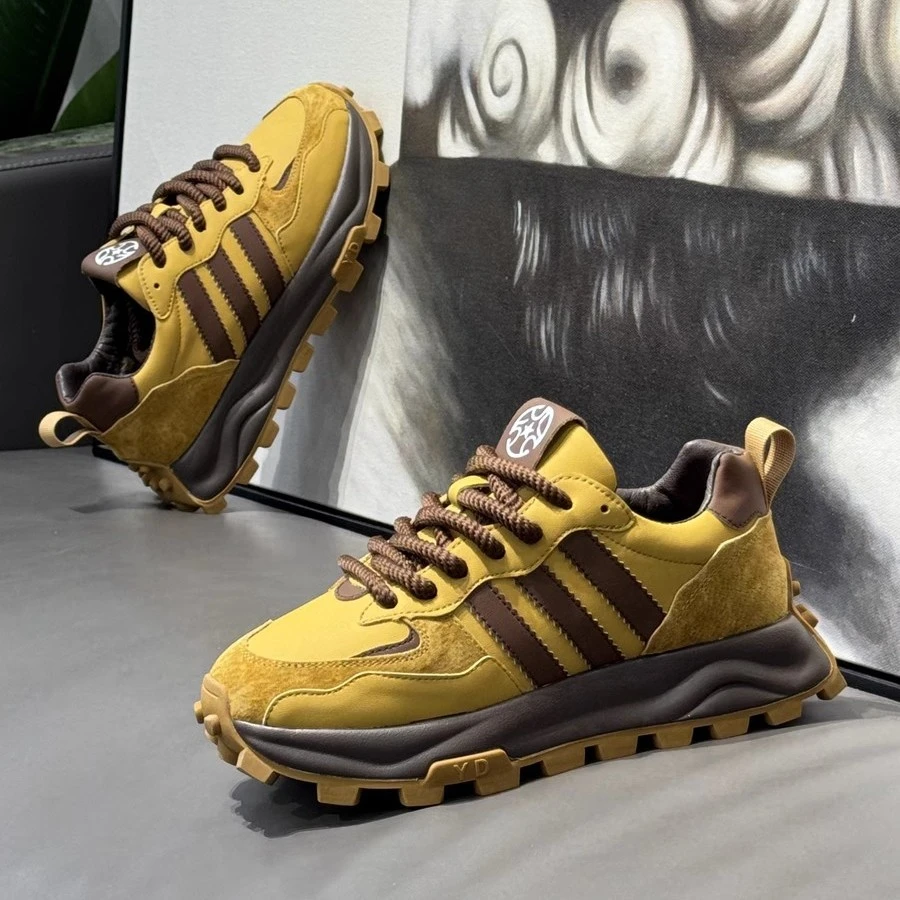 男鞋秋冬款2023新款加绒阿甘鞋潮流百搭运动休闲鞋男款增高老爹鞋