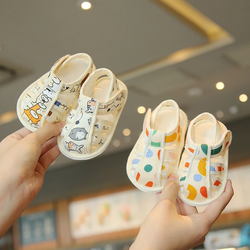 宝宝凉鞋夏季软底学步鞋0-1周岁3-6个月婴儿防滑不掉鞋外穿学走路