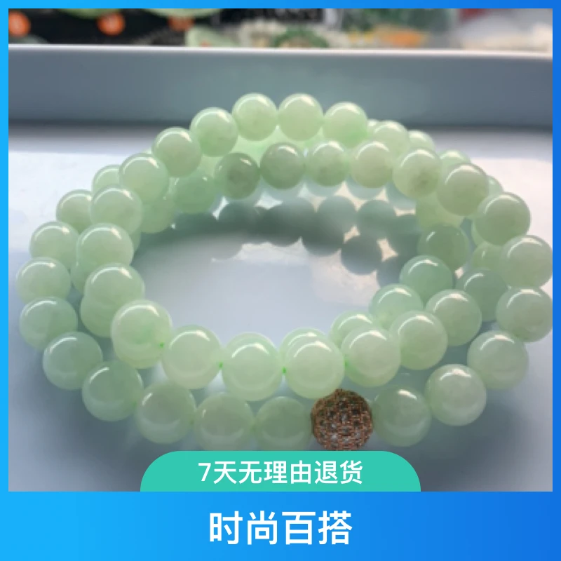 天然缅甸翡翠A货卡10冰睛项链女士睛底时尚项链轻奢糯冰睛绿项目，