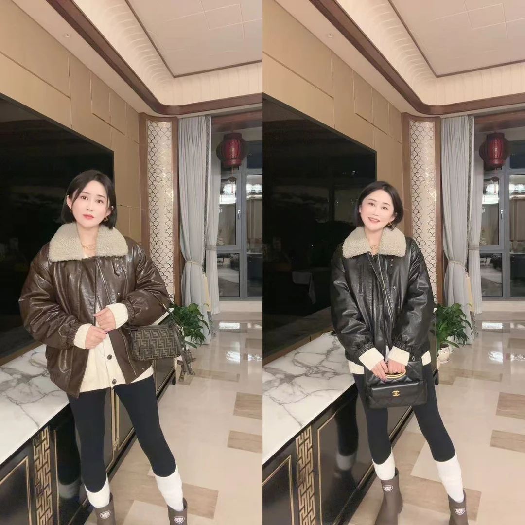 【油蜡皮衣】老钱风机车外套692458（小码衣长约63cm）