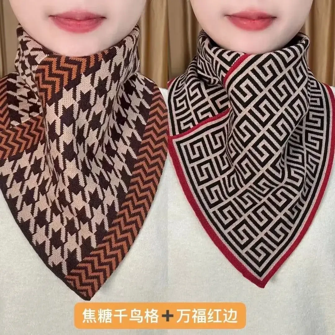 今年新款围脖时尚秋冬季护颈韩版防寒百搭脖套保暖气质三角围巾