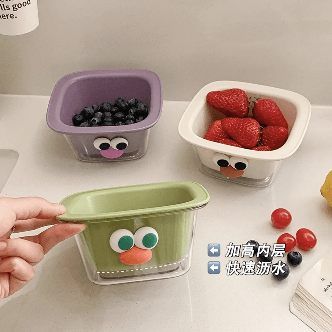 新款轻奢迷你双层沥水篮客厅茶几家用高颜值洗菜盆简约沥水菜篮子