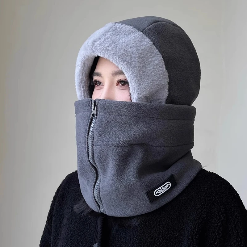 帽子女2025新款冬季骑行防风保暖护耳风雪帽男加绒加厚防寒雷锋帽