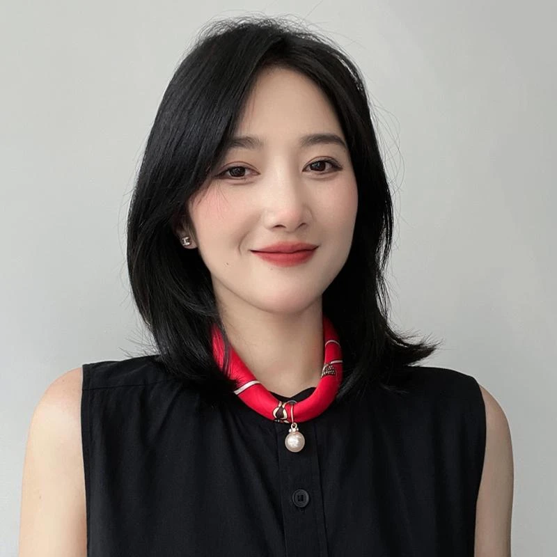 磁吸扣项链懒人丝巾礼盒脖子春秋网红小领巾锁骨链高级感套装配饰