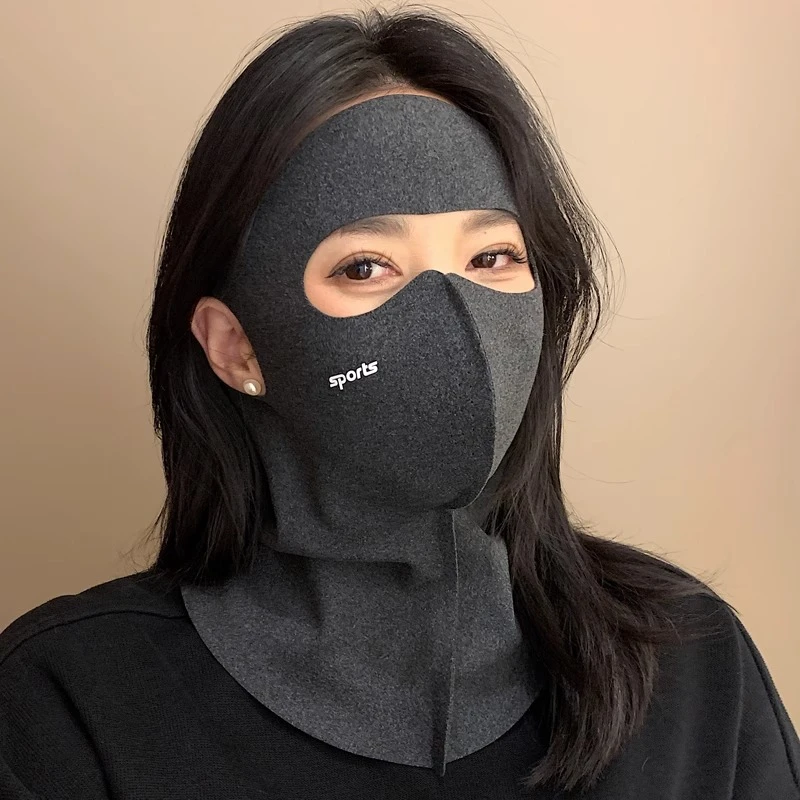 口罩护脖额头一体女秋冬季立体防风防寒保暖加绒男骑行护全脸面罩