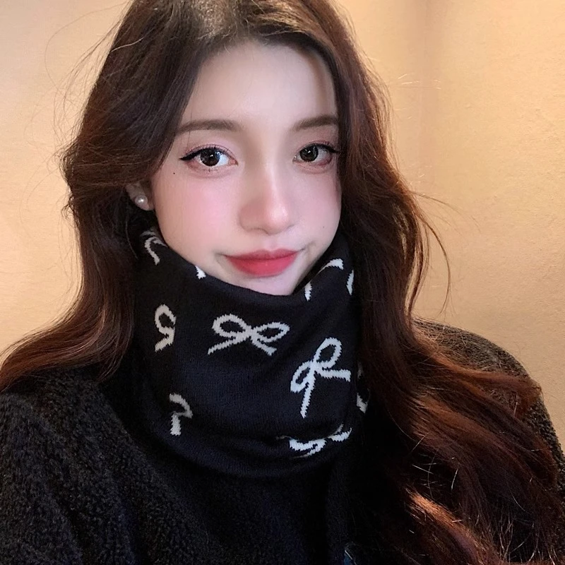 围脖女冬季韩版百搭围巾面罩两用女士护颈椎保暖户外骑行防寒脖套