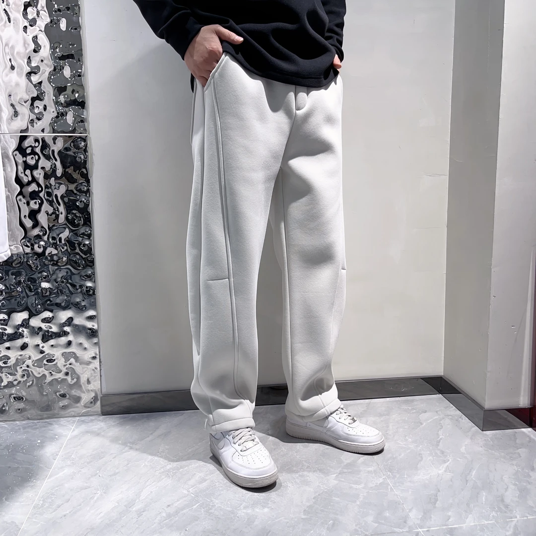 【赢家】冬季加绒加厚弯刀立体剪裁保暖情侣款休闲卫裤213