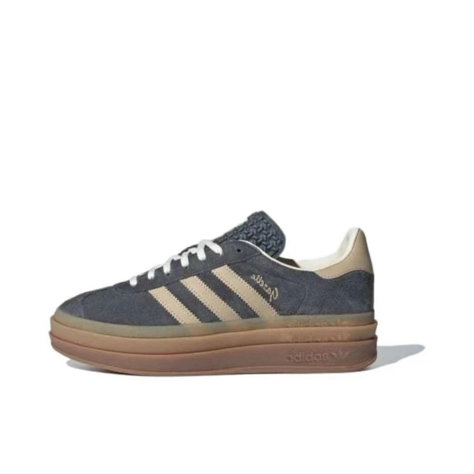 ADIDAS 三叶草GAZELLE厚底复古百搭简约耐磨女款低帮板鞋IE0428