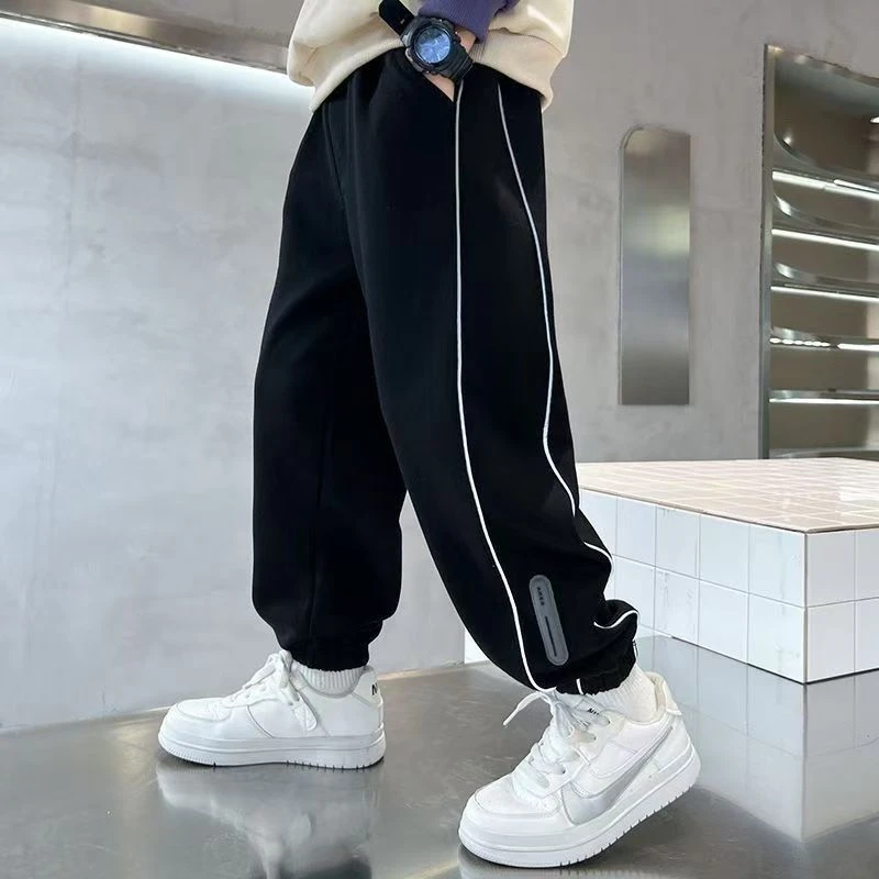 FLq男童裤子春秋外穿2025新款儿童洋气时髦运动裤百搭春装休闲裤