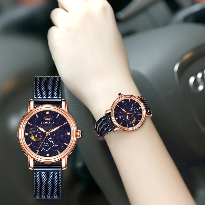 十二星座手表女机械表高颜值星空2025新款名牌镂空女表夜光满天星