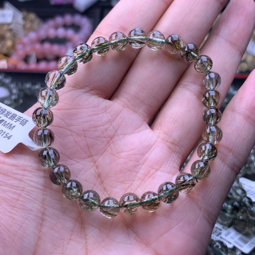 【闪购商品】水晶手串未镶嵌小****暖绿发晶6