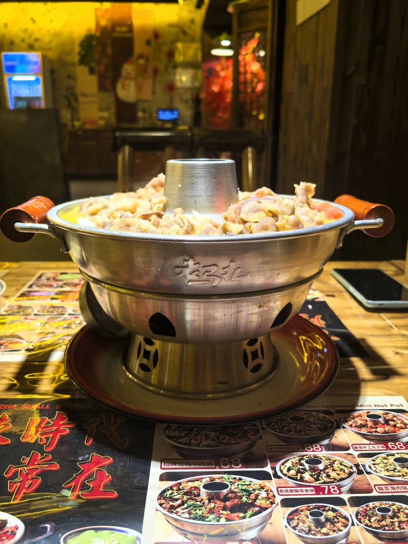 郭场鸡市井肥肠小火锅万州火锅米线铝火锅防风铝锅酒精环保油商用
