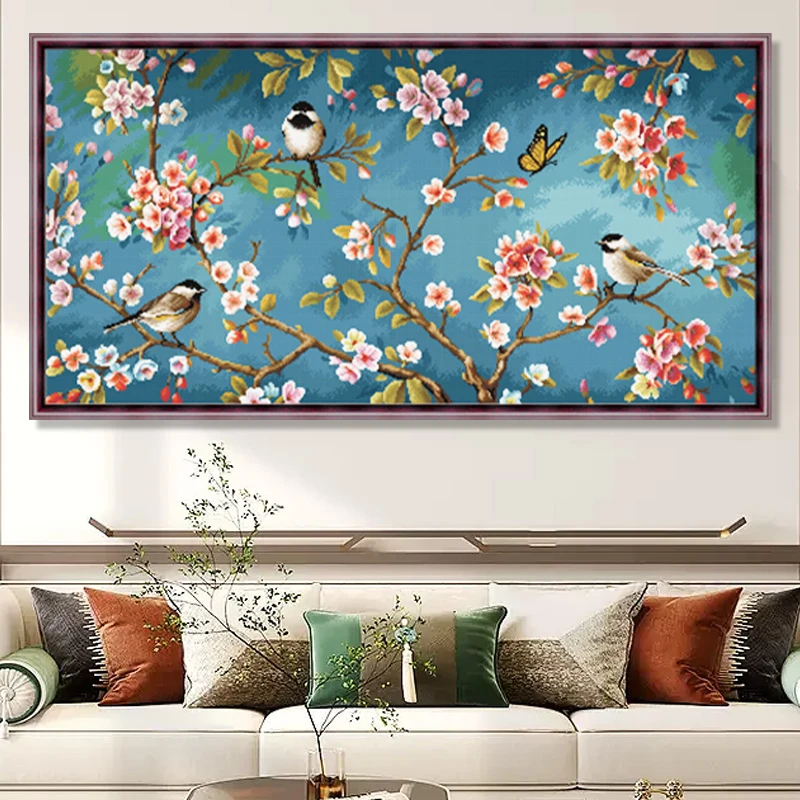 KS十字绣简约温馨套件简单古色古香(满绣)112*62cm