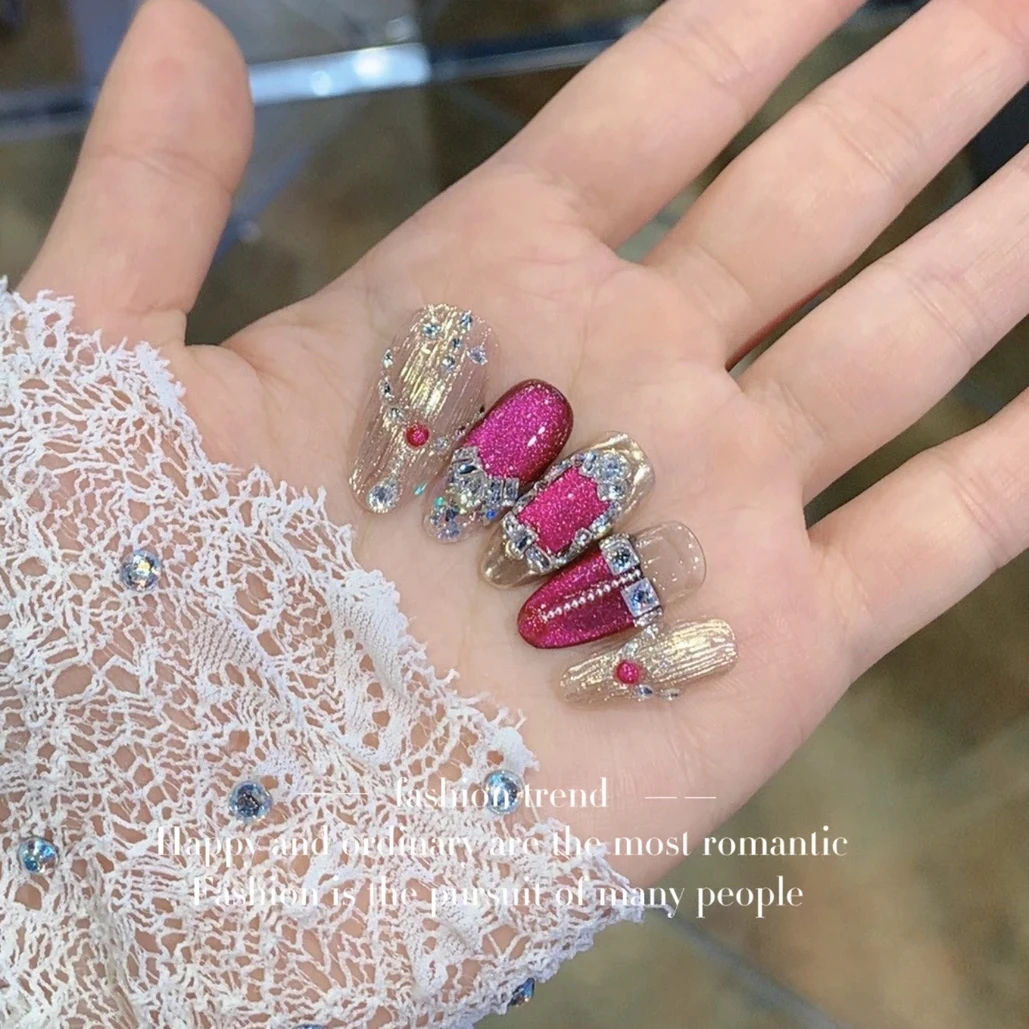 【贵妃醉酒】396大小姐 高端手工穿戴甲10片