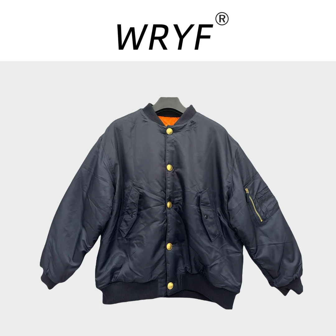 WEILSZO秋冬P拉达RAF设计师飞行员棒球廓形棉服宽松保暖时尚加厚