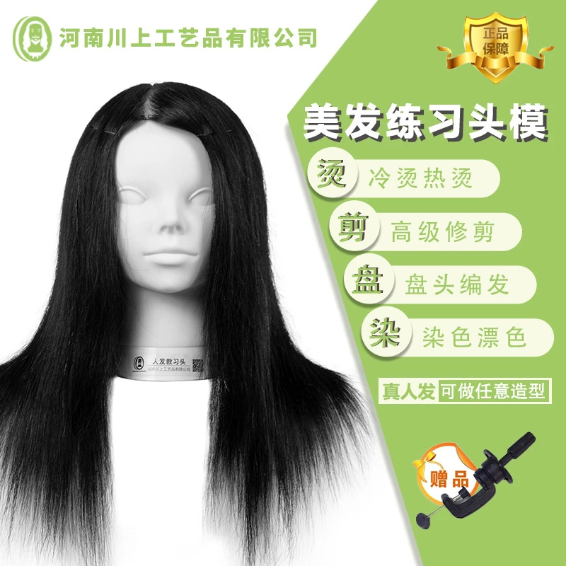川上精品真人发头模教学练习头模美发造型吹剪烫染漂色假发头模