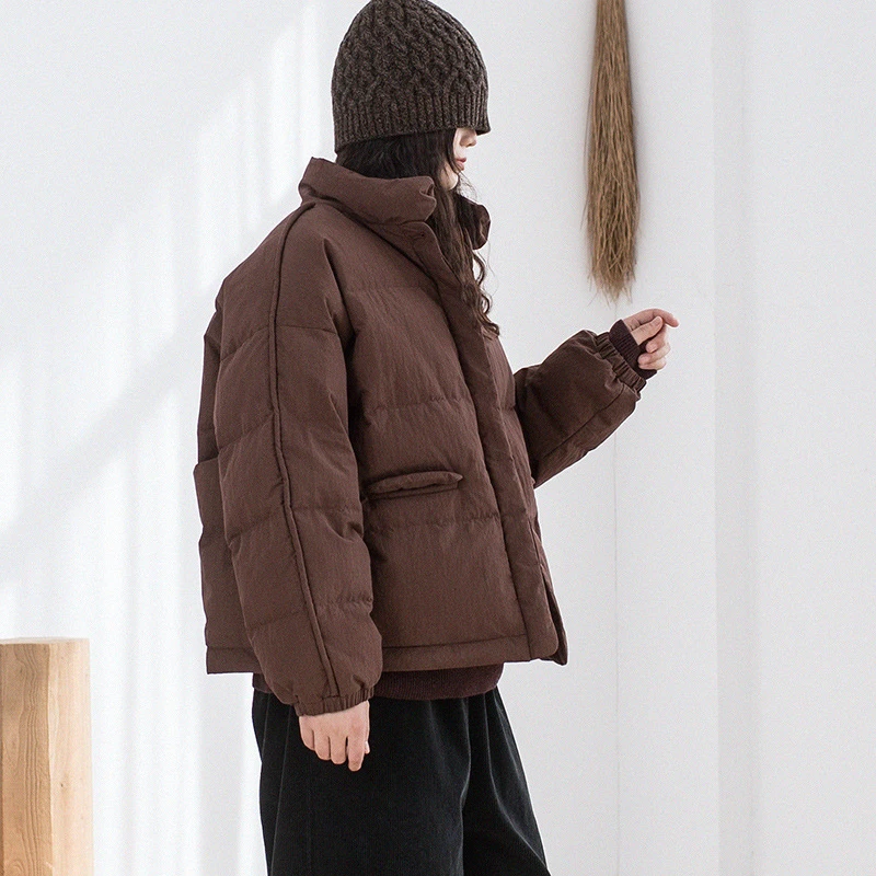 冬季新品95大朵白鹅绒宽松休闲加厚羽绒服10149