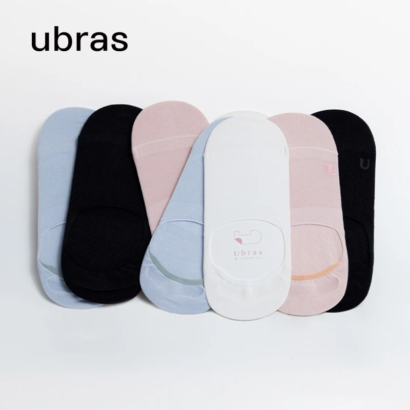 ubras莱赛尔蚕丝隐形袜短袜女 舒适透气船袜女