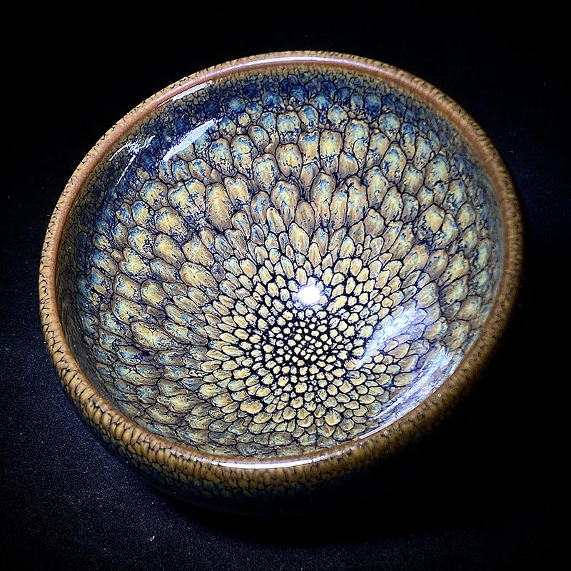 名师建盏主人茶杯鹧鸪纯手工功夫杯原产地铁胎专用主人杯大号茶盏