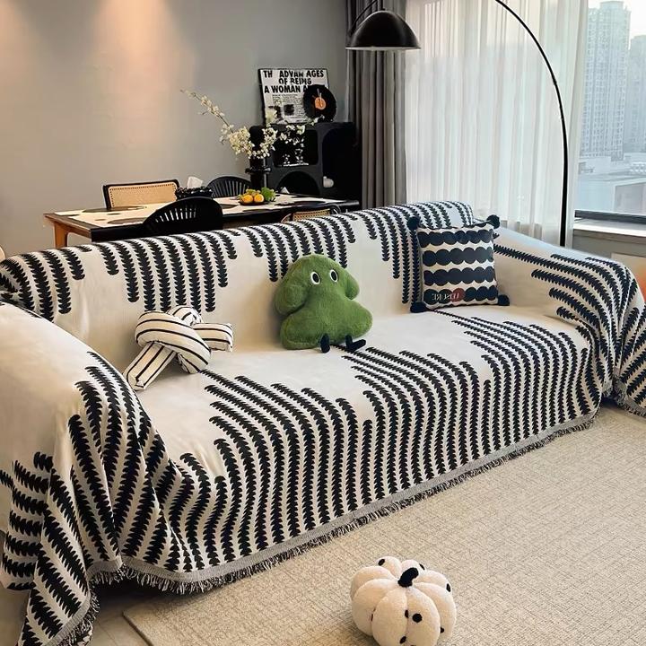 【节节高】简约现代风雪尼尔防滑耐磨四季通用沙发盖巾