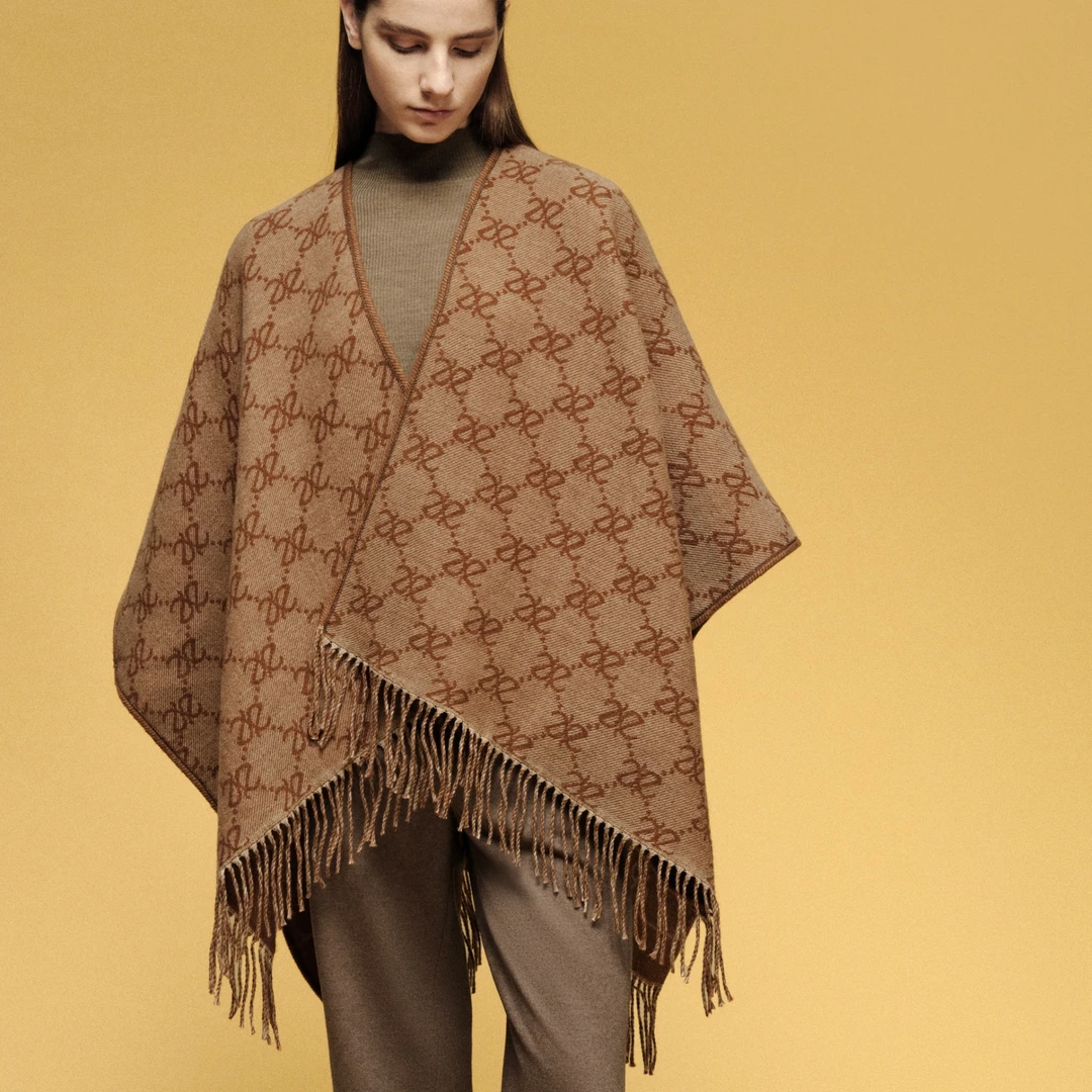 ELLASSAY/歌力思双面提花披肩