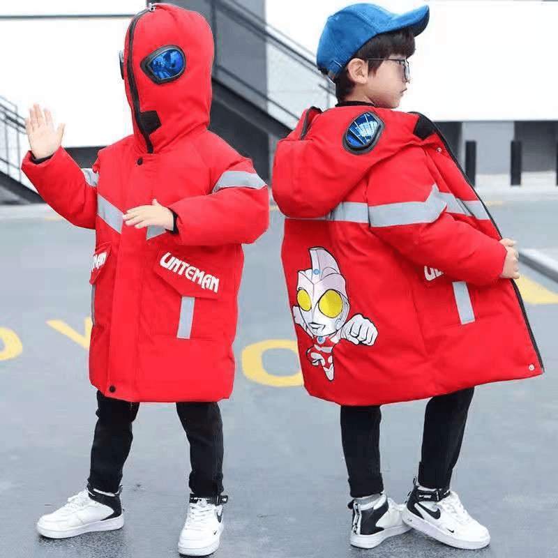 巴拉拉吧儿童棉袄2024新款奥特曼衣服男童棉衣外套中小童冬季棉服