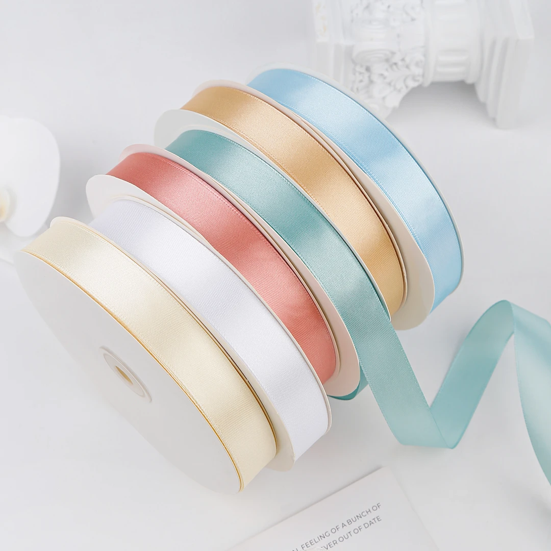 2cm纯色丝带花束蛋糕礼品装饰彩带缎带简约彩色diy定制丝带