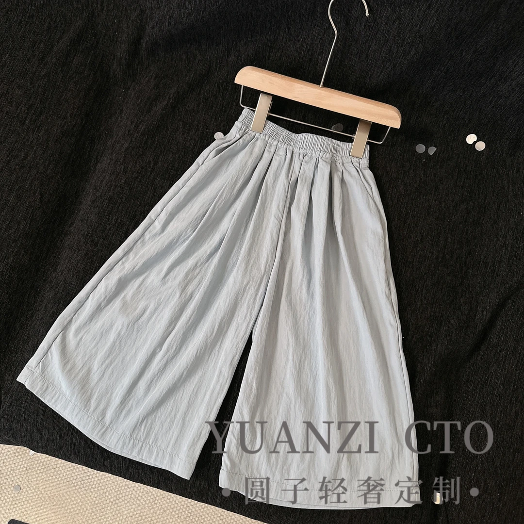 圆子轻奢定制  女童夏季2024新款儿童百搭阔腿裤休闲裤子NT1233IN