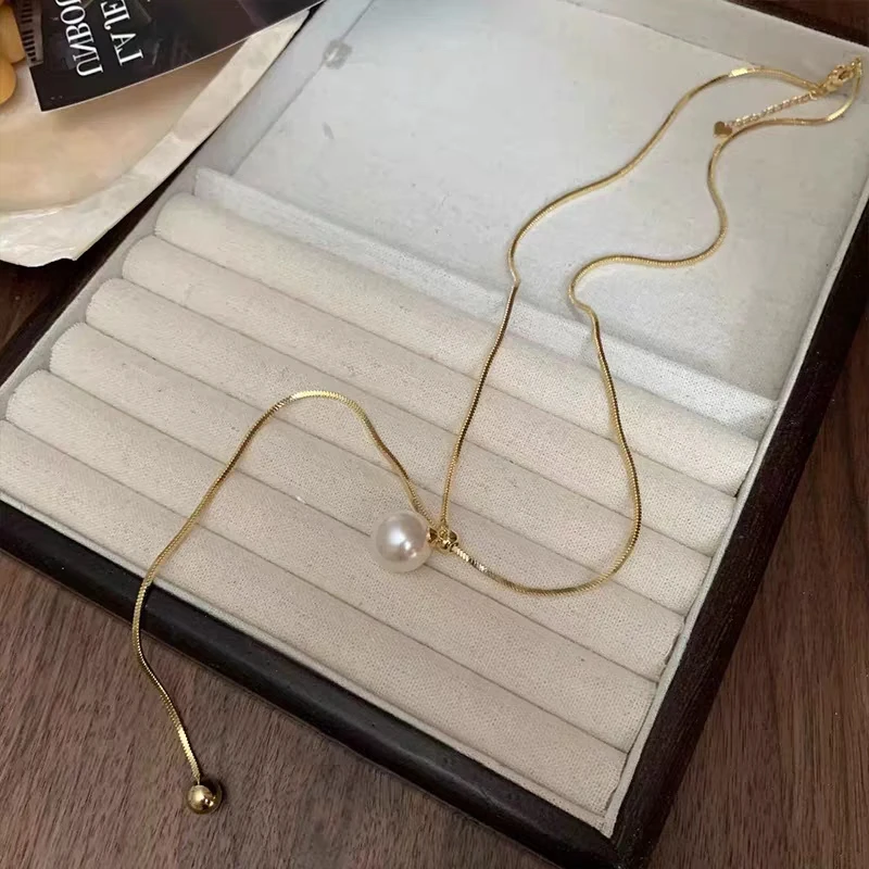 钛钢项链 抽拉可调节轻奢小众设计简约项链