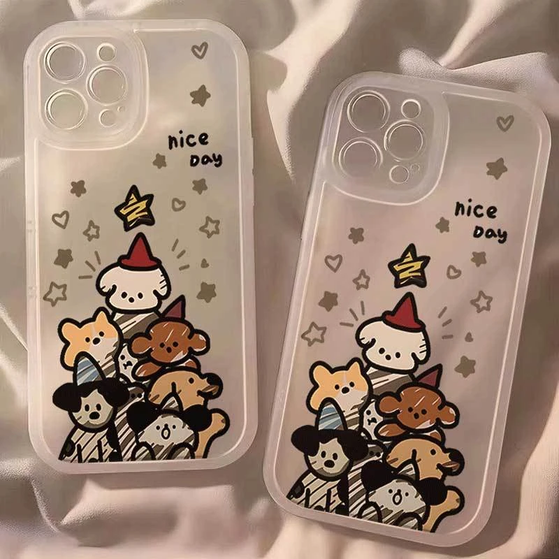 动物派对苹果15ProMax手机壳iPhone14新款13硅胶12简约11软壳X女8