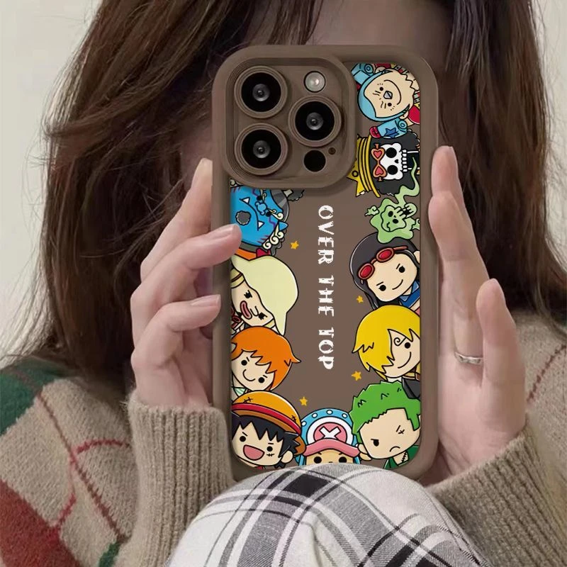 海贼王苹果15手机壳iPhone14ProMax女13/12/11/xr/X软壳8p全包7