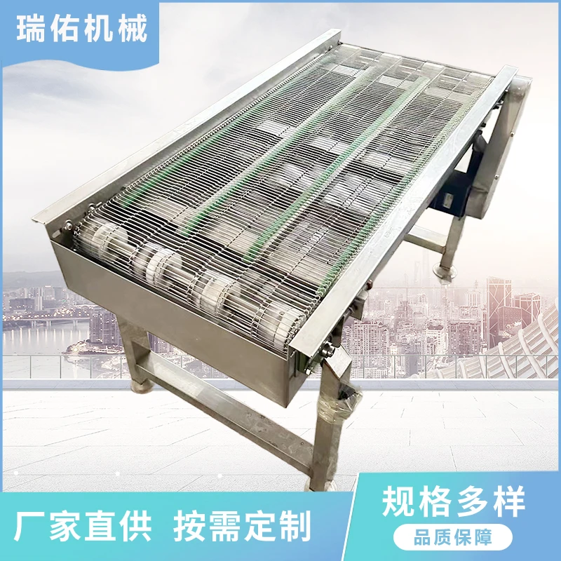 不锈钢网带输送机非标产品流水线耐高温网链高压清洗冲孔传送带厂