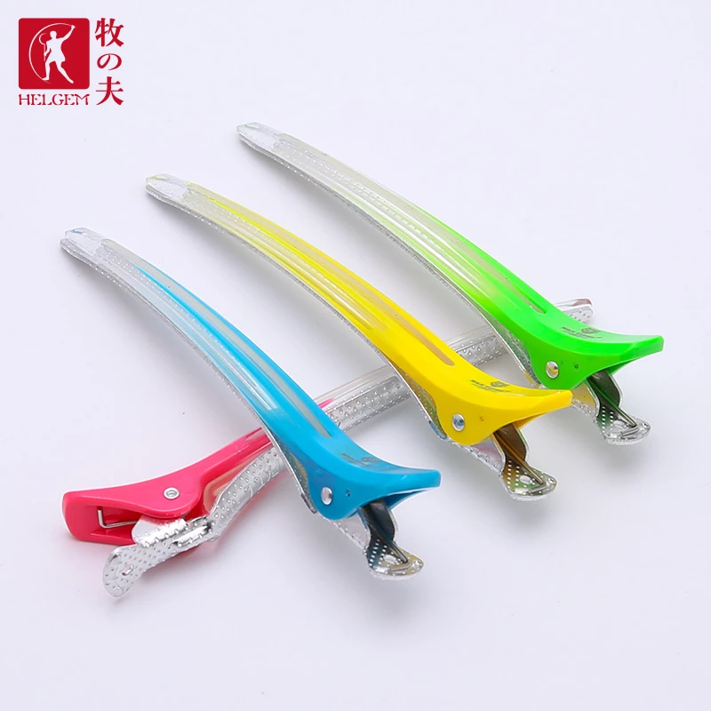 牧夫新款水晶无痕美发夹子鸭嘴夹发型师分区定位夹专业剪发造型夹