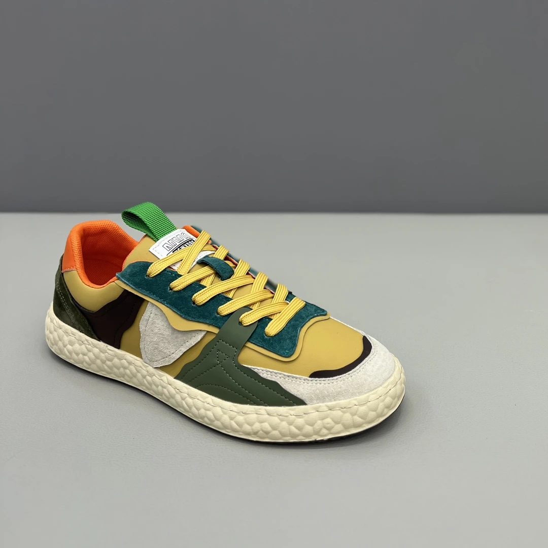 软底舒适百搭拼色时尚运动休闲男士潮流低帮休闲鞋2024秋季新款