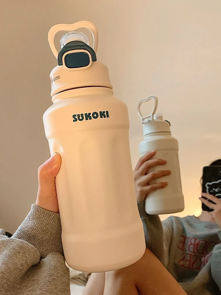 大容量保温 杯女生高颜值316不锈钢水杯便携杯子水壶男吨吨桶学生