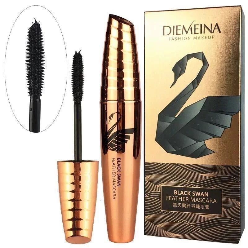 蝶美娜DIEMEINA黑天鹅纤羽睫毛膏浓密脸部纤长卷翘不易脱妆初学者