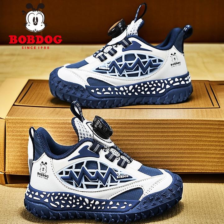 加绒到货】巴布豆儿童运动鞋皮面2024春秋防滑男童跑步中大童户外